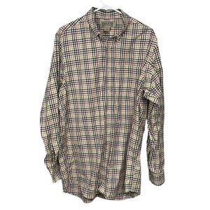 Duluth Trading Co Plaid Button Down Shirt Large Tall